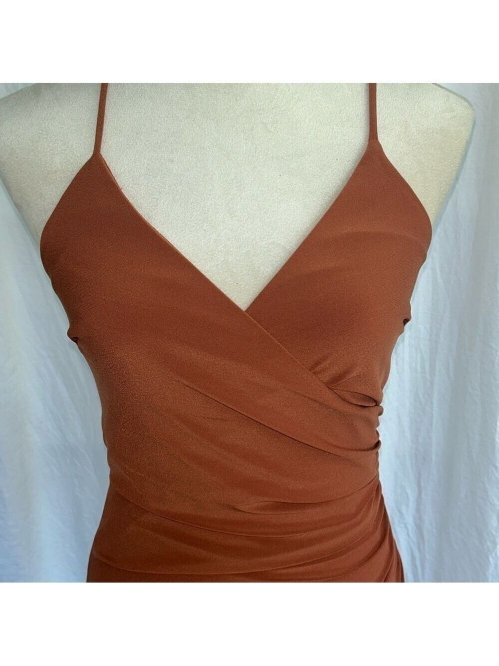 Windsor: Bodycon Dress in Cognac: Size S/M - Picture 3 of 7